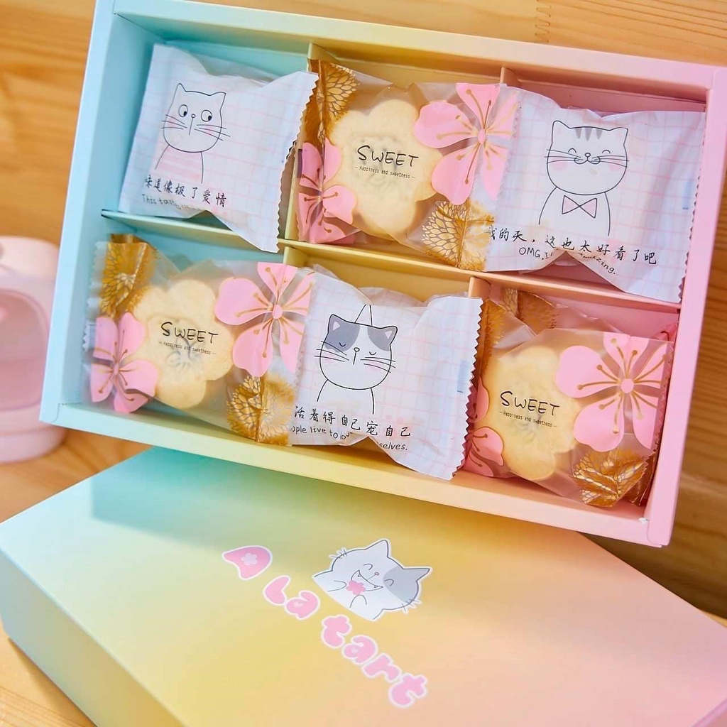 A La Tart ชีสทาร์ตสูตรไต้หวัน ไส้ทุเรียน กล่องเล็ก 6 ชิ้น