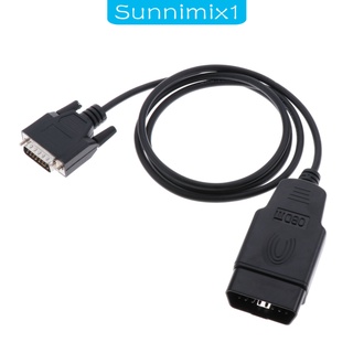 [sunnimix1] สายเคเบิลต่อขยาย OBD2 16Pin ตัวผู้ เป็น DB 15Pin ตัวผู้