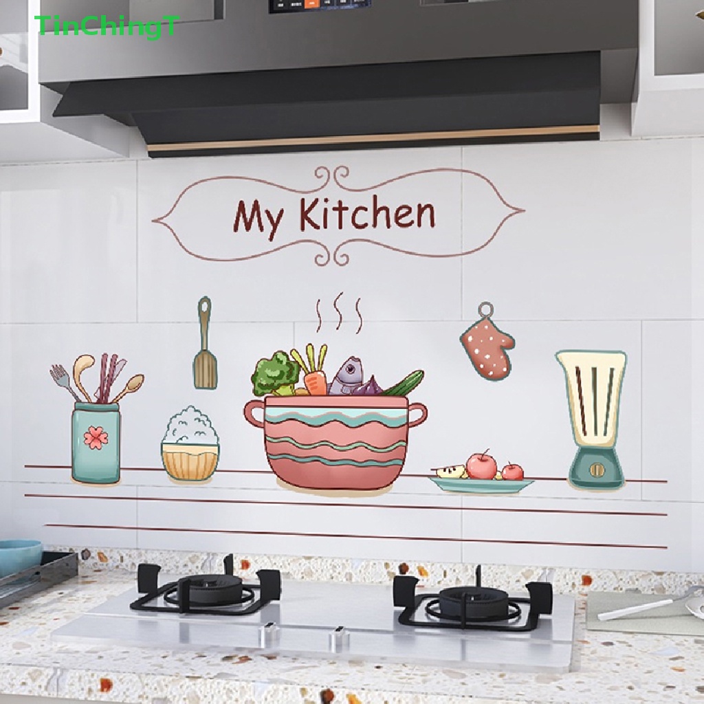 [TinChingT] 30*90 ซม. 60*90 ซม.ห้องครัวสติกเกอร์กันน้ํามันมีกาวในตัวกันน้ํา [ใหม่]
