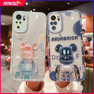 เคสโทรศัพท์มือถือ ซิลิโคน กันรอยเลนส์กล้อง ลายหมีน่ารัก สําหรับ Xiaomi Redmi 12C 10 10C 10A 9 9A 9C 9T Note 11 10 9 Pro 11S 10S 9S