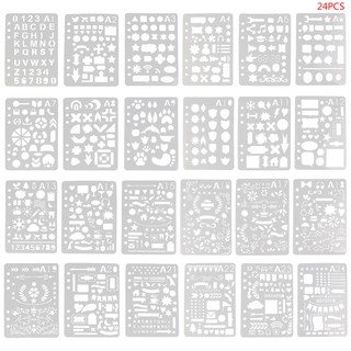 LIVI❥Drawing Template Stencils Journal Notebook Diary Scrapbooking Stationery