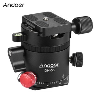 Andoer DH-55 เครื่องวัดดัชนี Rotator HDR ภาพพาโนรามาบอลแบบหัว 1/4 Quick R