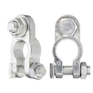 2 * Zinc Alloy Positive&amp;Negative Pole Car Battery Terminal Clamp Clip Connector