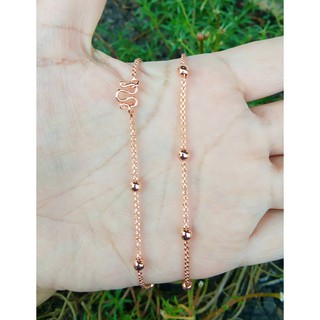 สร้อยคอสีนาค Rose Gold ลายเม็ดมะยมเส้นคตกิตงานสวยละเอียดมาก งานเคลือบพิเศษเกรดA ยาว 18 นิ้ว N0479 N1692