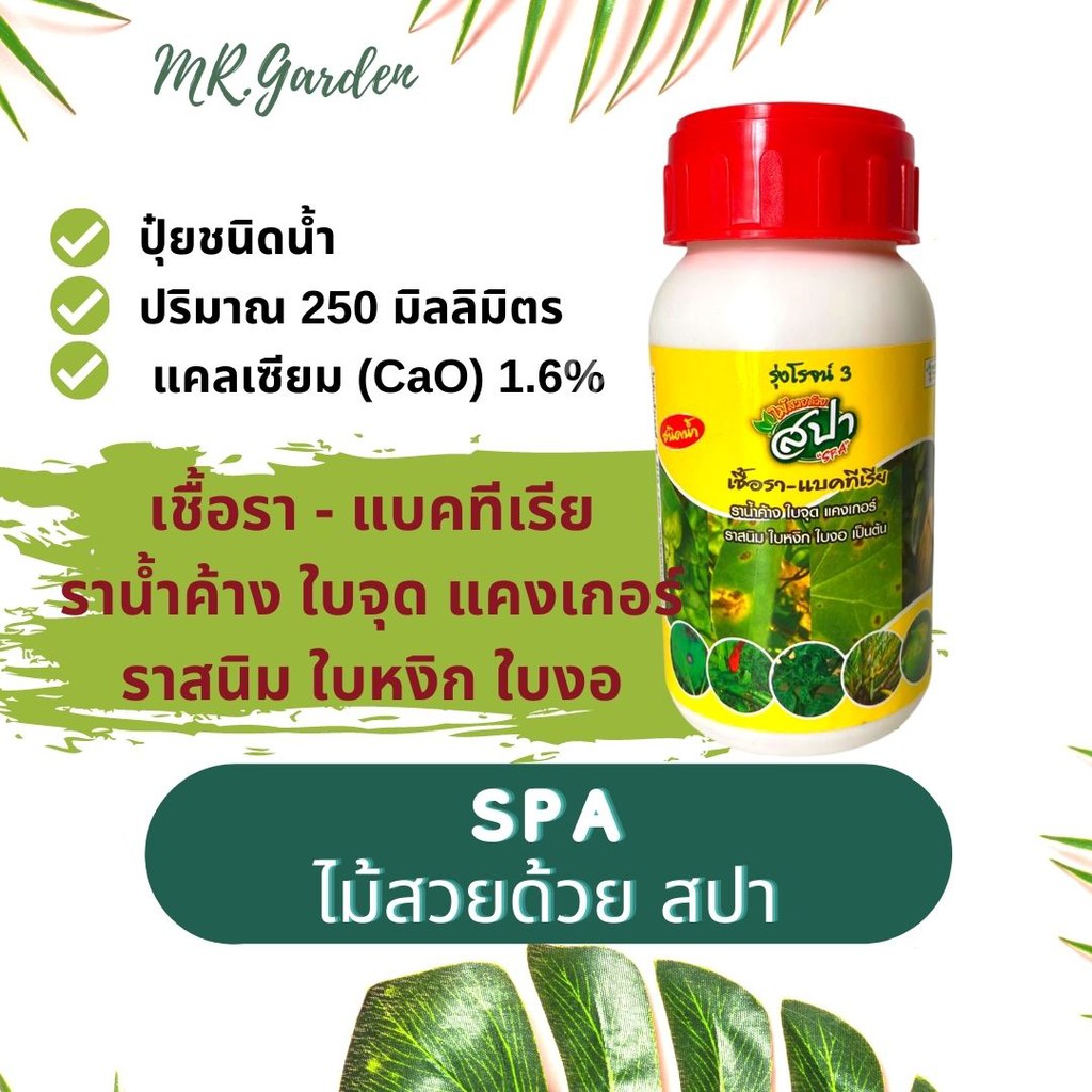 250ml. Herb insecticide ไม้สวยด้วยสปา แก้เชื้อรา-แบคทีเรีย โรคน้ำค้าง ใบจุด ใบงอ โคคแคงเกอร์ ราสนิม ปุ๋ยน้ำ กำจัดแมลง