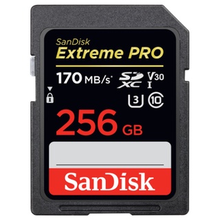 SanDisk Extreme Pro SD Card 256GB ความเร็ว อ่าน 170MB/s เขียน 90MB/s SDSDXXY-256G-GN4IN