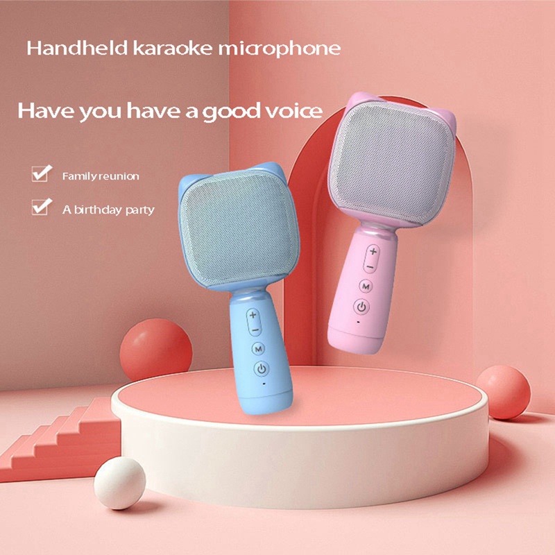 BBluetooth Karaoke Microphone Mini Child Handheld Mic Speaker Portable ...