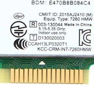 อะแดปเตอร์ไร้สาย AC1200 Dual Band Intel 7260 7260HMW AC MINI PCI-E การ์ด 2.4G/5G