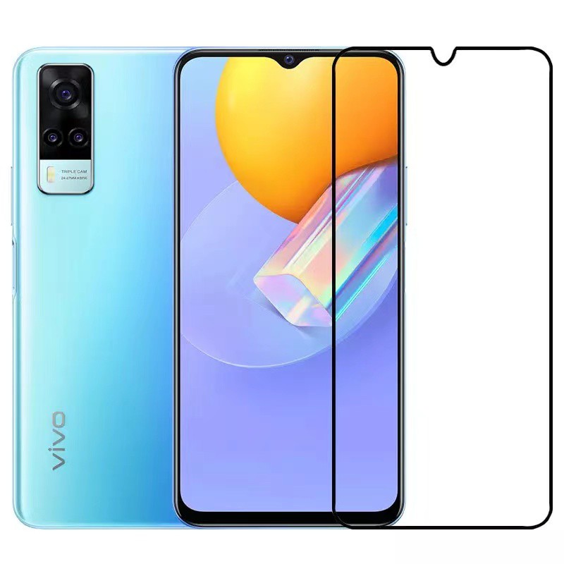 F ฟิล์มกระจกเต็มจอ Vivo Y31 2021 วีโว่ ฟิล์มกระจกนิรภัยเต็มจอ ฟิล์มกระจกกันกระแทก For vivo Y31 สินค้