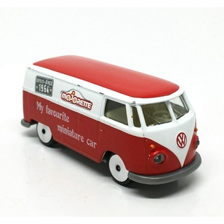 รถเหล็กมาจอเร็ต Majorette Volkswagen T1 Depuis Since 1964 สีแดง/ขาว ขนาด 1/64 ยาว 8 cm มือสอง #002