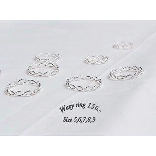 Silverist - Wavy ring แหวนเกลียวเงินแท้ 92.5% ดีไซน์เรียบๆน่ารัก ไม่มีส่วนผสมของนิกเกิล