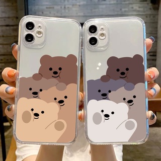 เคสiPhone11 น่ารักการ์ตูน หมี ขอบเหลี่ยม เคสมือถือซิลิโคนนุ่ม คสซิลิโคน เคส รุ่นคู่ หมีน่ารัก ฝาครอบป้องกันการตก สำหรับ เคสไอโฟน11 โทรศัพท์ 7 8 plus ip i 11 เคสไอโฟน 12 13 14 pro max mini เคสไอโฟน 13 เคสไอโฟน เคสไอโฟน7พลัส xs XR iPhone case เคสโทรศัพท์