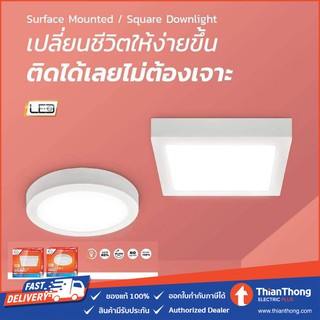 TFC ดาวน์ไลท์ ติดลอย LED 6W/12W ทรงกลม / ทรงเหลี่ยม