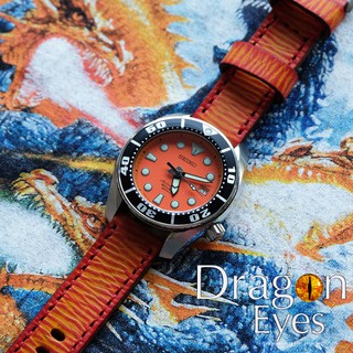 สายนาฬิกาหนังแท้ Handmade รุ่น Dragon eyes แนววินเทจ ขนาดกว้าง 16มม 18มม 20มม 22มม 24มม 26มม watch strap พร้อมบัคเคิล