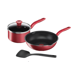 TEFAL So Chef ชุดกระทะ หม้อพร้อมตะหลิว ก้น Induction รุ่น G135S496 (SET 4ชิ้น)