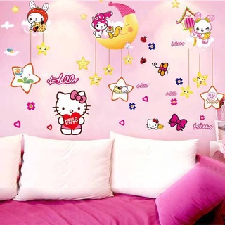 Hello Kitty สติ๊กเกอร์พีวีซีติดผนังกันน้ําราคาถูกแมวคิตตี้