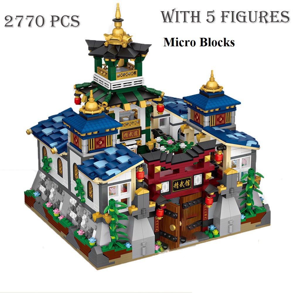 การก่อสร้างตึก：2770cs Foldable Jingwu Hall Model Building Blocks City ...