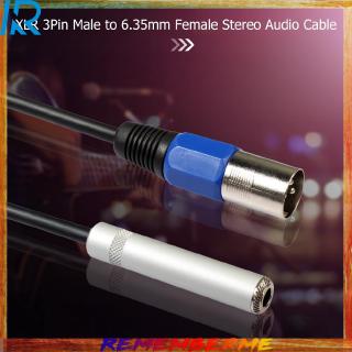 อะแดปเตอร์สายเคเบิ้ล 0.3 M XLR 3Pin Male to 6.35 มม. Female Stereo Jack