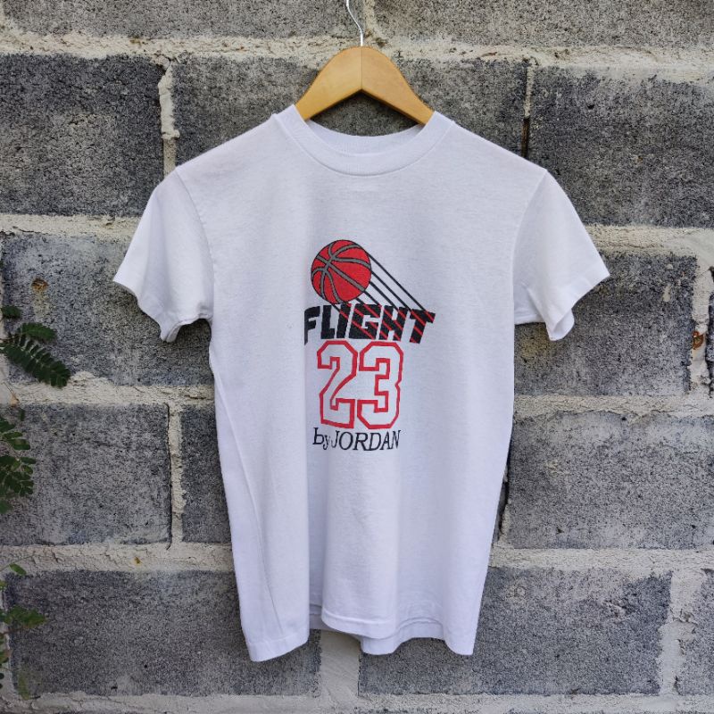 ถูกสุดๆเสื้อยืดวินเทจ 80s Flight 23 by Michael Jordan T-Shirt S-5XL