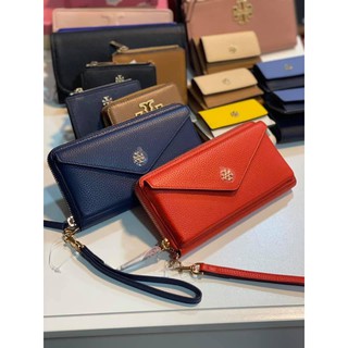 Tory Burch Carter Smartphone Wristlet Wallet กระเป๋าสตางค์ผู้หญิง แบบซิปรอบ มีสายคล้องมือ