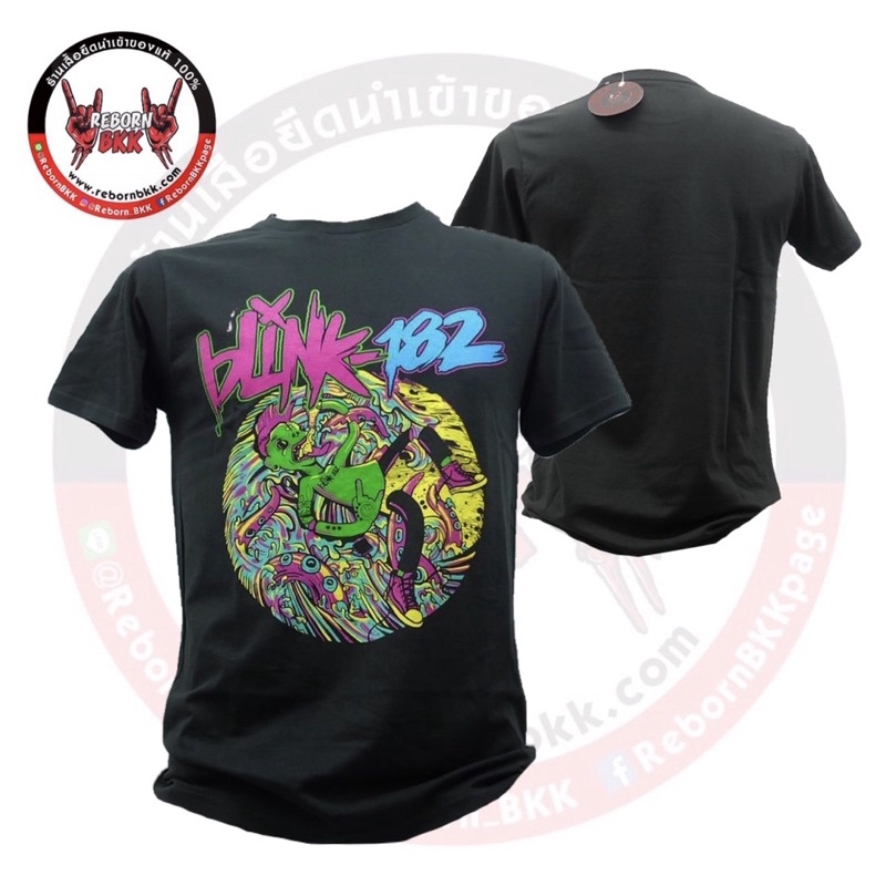 เสื้อยืดคอกลมเสื้อวง BLINK-182 สินค้าลิขสิทธิ์แท้100%S-4XL