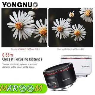 Yongnuo Lens YN50 mm. F1.8 II หน้าชัดหลังเบลอ For Canon สำหรับแคนนอน เลนส์ เลนส์หน้าชัดหลังเบลอ