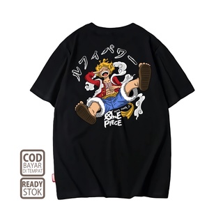 คอตต้อนคอกลมเสื้อยืด พิมพ์ลายอนิเมะ LUFFY GEAR 5 ONE PIECE 0017 ALVACOTH พรีเมี่ยม สไตล์ญี่ปุ่นS-5XL