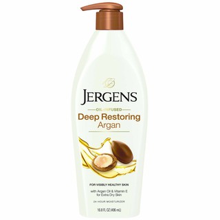 @@ สูตรใหม่!! Jergens Deep Restoring Argan 496ml. สำหรับผิวแห้งพิเศษ มอยส์เจอร์ไรเซอร์ให้ความชุ่มชื้น 24 ชม.