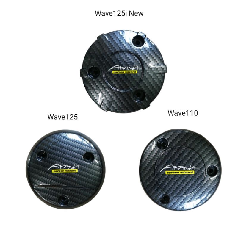 ฝาครอบครัช คาร์บอน 5D wave100,110 wave125 wave125inew แถมสติ๊กเกอร์ Akana