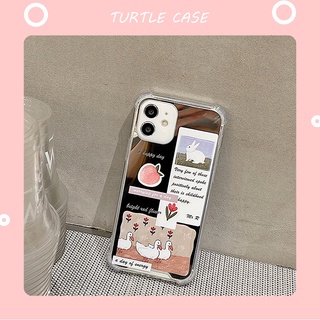 เคสโทรศัพท์มือถือ ลายการ์ตูนเพ้นท์กระจก สําหรับ iPhone 14 13 12 11 PROMAX XS XR XSMAX SE2020 6 7 8PLUS MINI