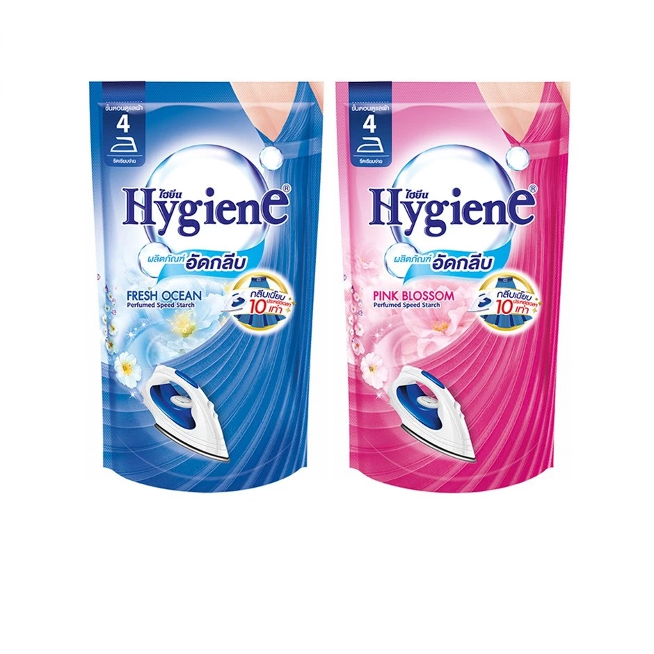 ไฮยีน [HYGIENE] น้ำยารีดผ้าเรียบ รีฟิล [สีชมพู สีฟ้า] บรรจุถุง 550 มล.