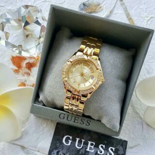 GUess womens U85110L1 Dazzling sport Mid-size Gold tone watch แท้💯