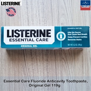 Listerine® Essential Care® Toothpaste Original Gel, Powerful Mint Gel 119 g ลิสเตอรีน ยาสีฟัน รสมิ้นต์