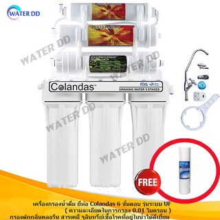 Colandas UF 0.01 micron เครื่องกรองน้ำ 6-7 ขั้นตอน + UF INLINE Water Filter คุณภาพดี ราคาประหยัด แถมฟรีไส้กรองPP 1ไส้