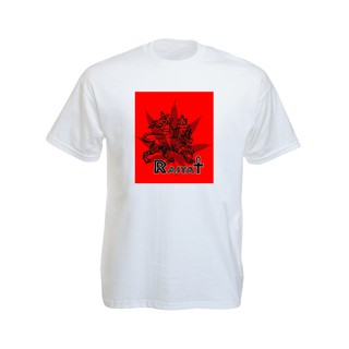 เสื้อยืดราสต้าTee-Shirt Rasta Ankh Lion เสื้อยืดสีขาว/สีดำสกรีนลายสิงโตสีแดง Rasta Ankh Lion White/Black Tee-Shirt