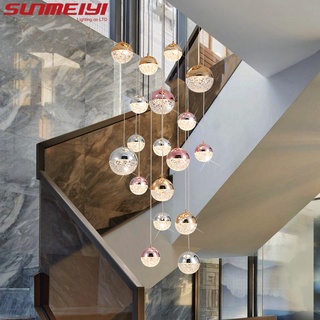 Sunmeiyi โคมไฟ LED สแตนเลสสไตล์นอร์ดิกสําหรับติดตกแต่งห้องนั่งเล่นห้องรับประทานอาหาร