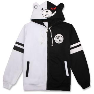 monokuma bear เสื้อกันหนาวมีฮู้ดลายหมีขาวดํา