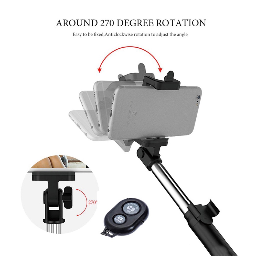 คลังสินค้าพร้อม Bluetooth Shutter Release Remote สําหรับโทรศัพท์/แล็ปท็อป/แท็บเล็ต/PC Mini Wireless Camera Shutter พร้อมแบตเตอรี่ฟรี - รูปที่ 6