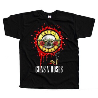 T-shirt เสื้อยืด พิมพ์ลายโลโก้ Guns N Roses V1 สําหรับผู้ชาย S-5XL