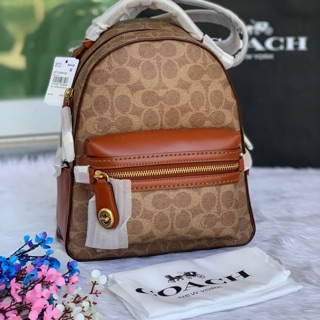 Coach Backpack 23 Signature Canvas กระเป๋าเป้ งานShop coach