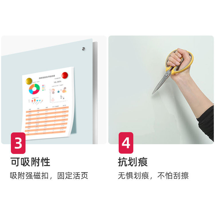 กระดานไวท์บอร์ดกระจกนิรภัย | กระดานเขียน | กระดานมาร์คเกอร์ / กระจกนิรภัยไวท์บอร์ดแขวนครัวเรือนแม่เหล็กกระดานดํากระดานเขียนหมายเหตุกระดานวาดภาพลบได้การเรียนการสอน - รูปที่ 2