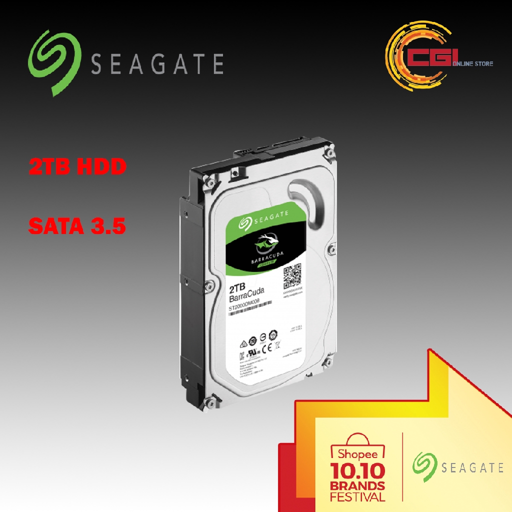 oakP Seagate BarraCuda 500GB/1TB/2TB 3.5" SATA 256MB 7200RPM Internal HDD