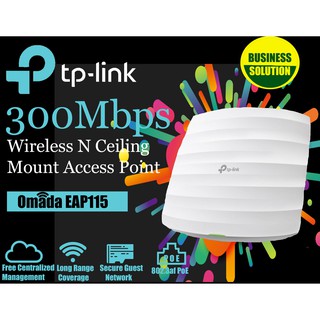 TP LINK OMADA EAP115 Wireless N Ceiling Mount Access Point 300Mbps