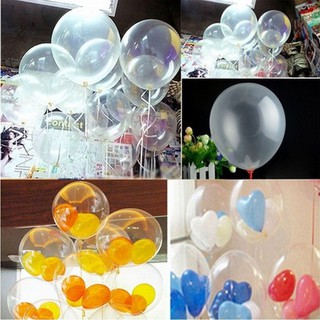 100Pcs 12 inch Clear Transparent Balloon Latex Balloons Party Decor