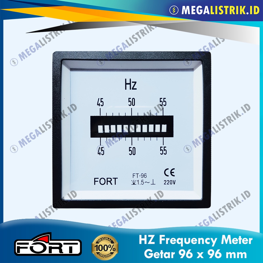 FORT HZ VIBRATION METER FT-96HZ / FREQUENCY METER 96 X 96 / FREQUENCY METER 45-55 HZ 96X96