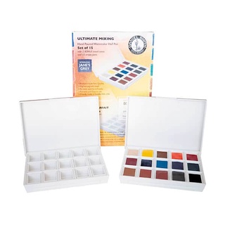 Daniel Smith Hand Poured Watercolor Half Pan Ultimate Mixing Set (W285650009)/เซ็ตสีน้ำ Daniel Smith แบบ Half Pan 15 สี