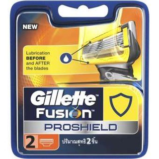 GILLETTE FUSION ใบมีดโกน PROSHIELD // PROSHIELD CHILL 2 ชิ้น