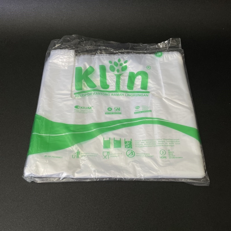 Oxium KLIN กระเป๋าพลาสติกใสธรรมชาติ ENVISRONMENTLY FRIENDLY