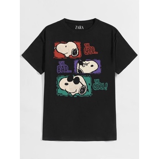 [S-5XL] Zara X SNOOPY VINTAGE เสื้อยืด - แบรนด์พรีเมี่ยม นําเข้า เสื้อผ้า - ยอดนิยม ผู้ชาย ผู้หญิง