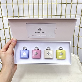 【SUVI】Fragrance Amouage love perfume, four piece 7.5ml perfume sample set ชุดตัวอย่างน้ําหอม รูปหัวใจ สี่ชิ้น 7.5 มล.